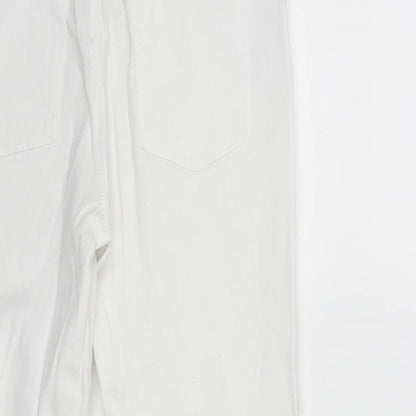 Womens UK Size 26 in Preworn Regular Fit Skinny White Jeans