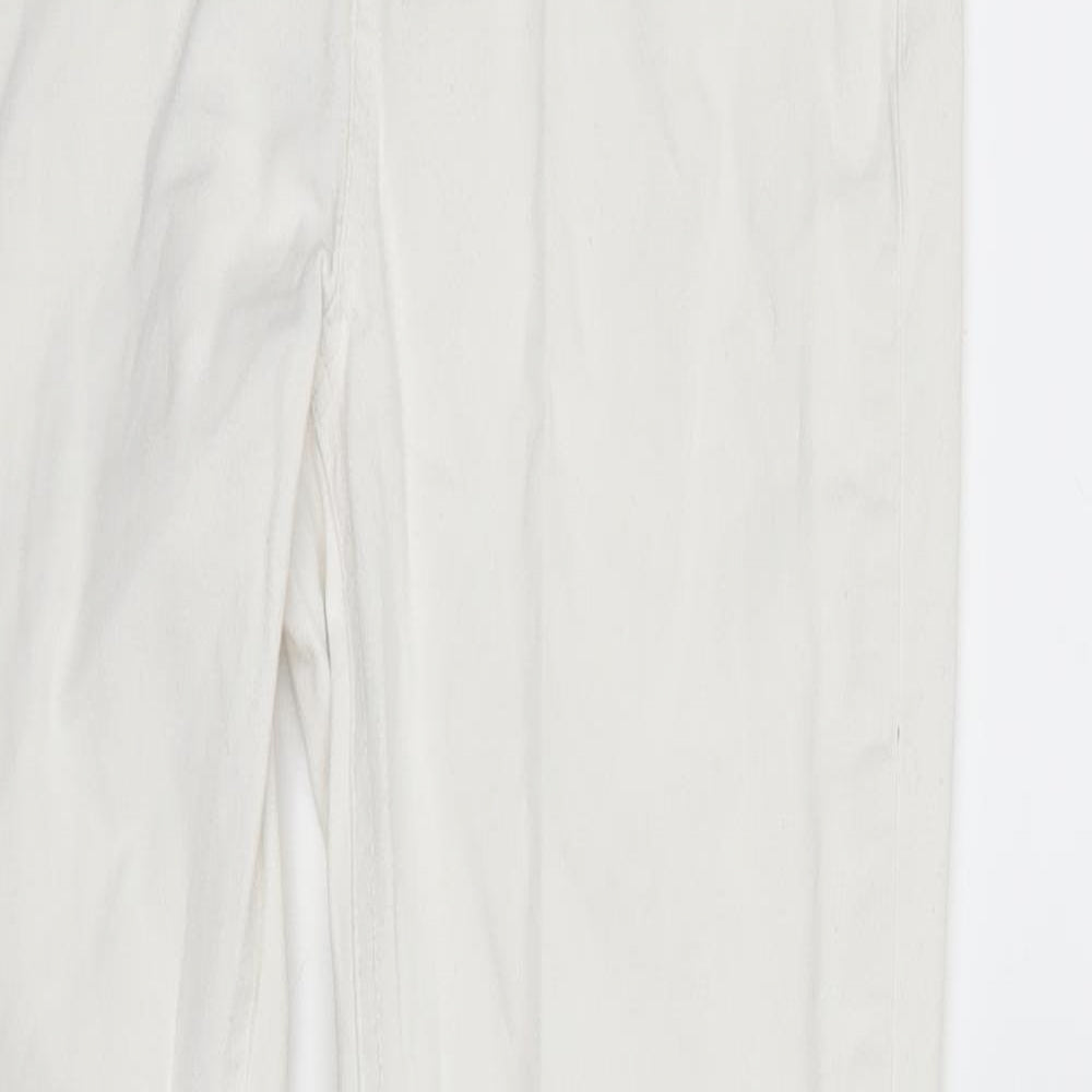 Preworn Womens White  Denim Skinny Jeans Size 10 L30 in