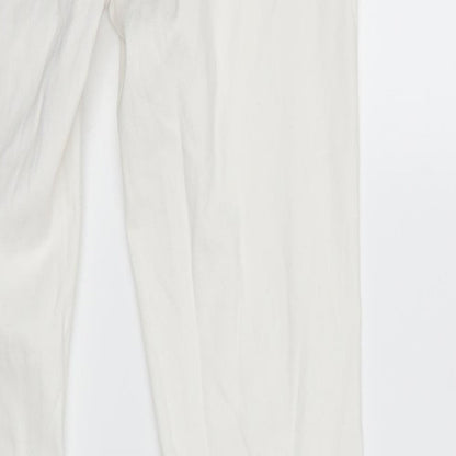 Preworn Womens White  Denim Skinny Jeans Size 10 L30 in