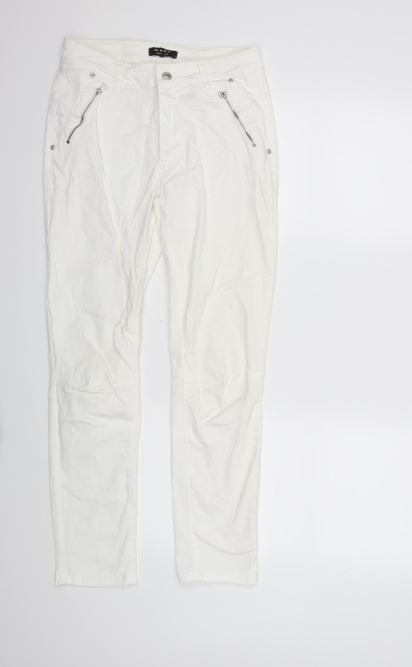 M.A.P.P Womens White  Denim Skinny Jeans Size M L27 in
