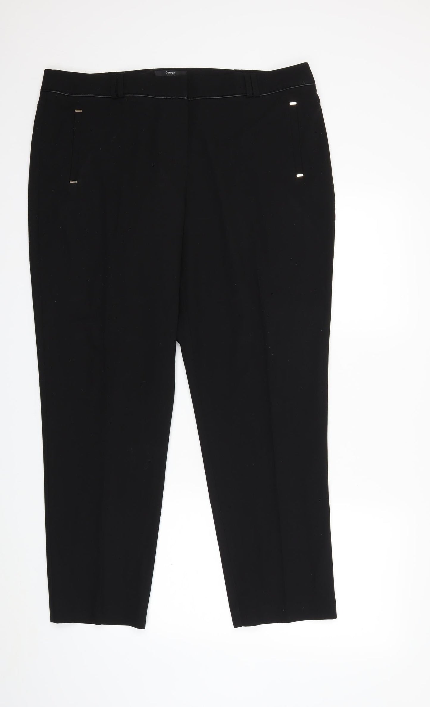 George Mens Black   Trousers  Size 18 L29 in