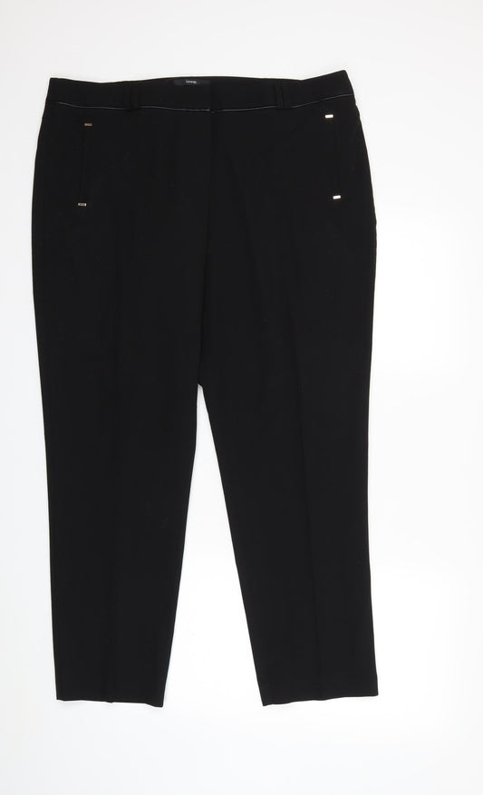 George Mens Black   Trousers  Size 18 L29 in
