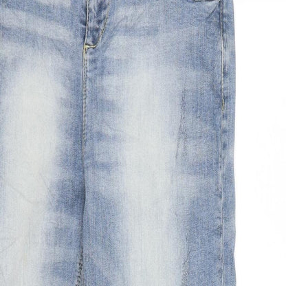 Womens UK Size 40 in Multiblu Regular Fit Straight Blue Jeans