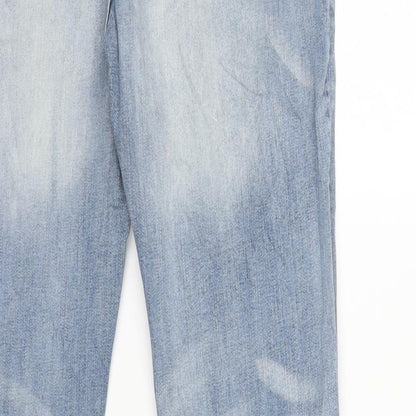 Womens UK Size 40 in Multiblu Regular Fit Straight Blue Jeans