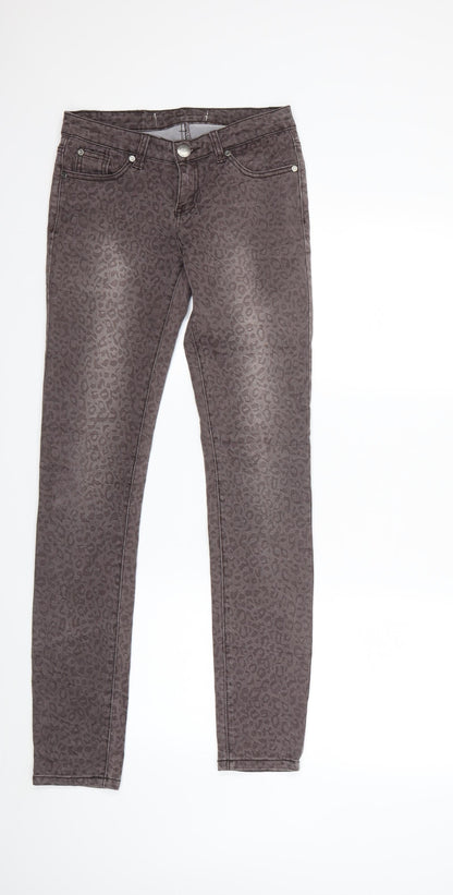 Womens UK Size 26 in Preworn Regular Fit Skinny Grey Jeans
