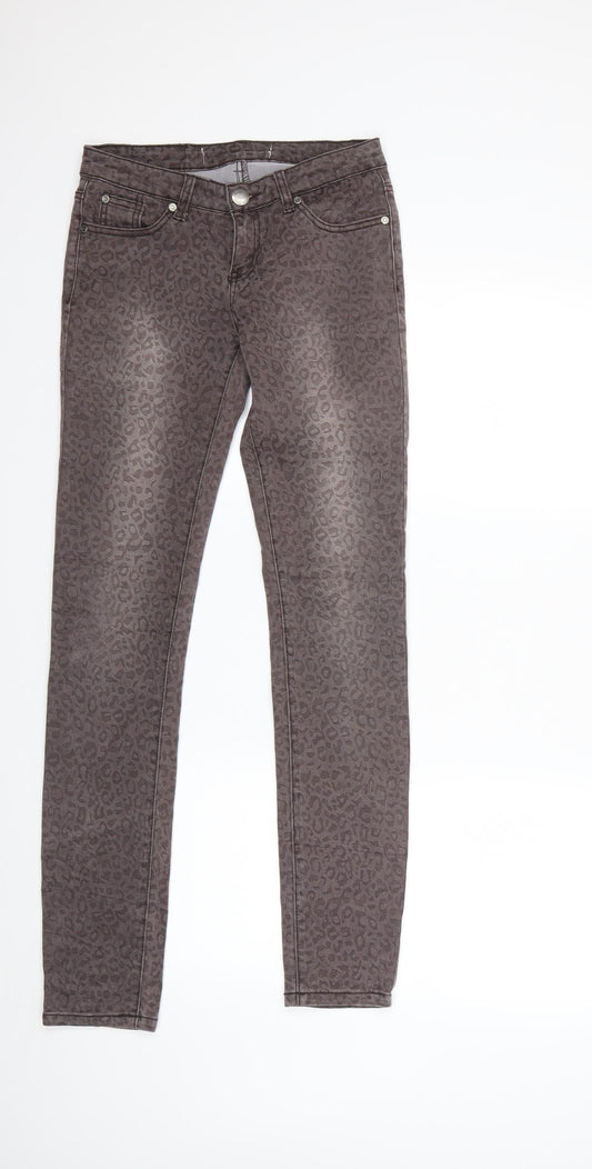 Womens UK Size 26 in Preworn Regular Fit Skinny Grey Jeans