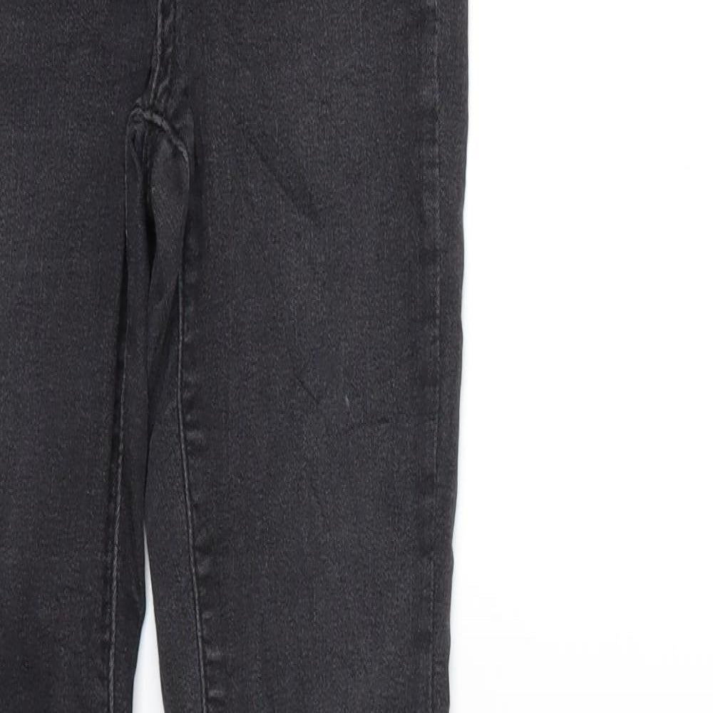 Womens UK Size XS Preworn Regular Fit Skinny Grey Jeans