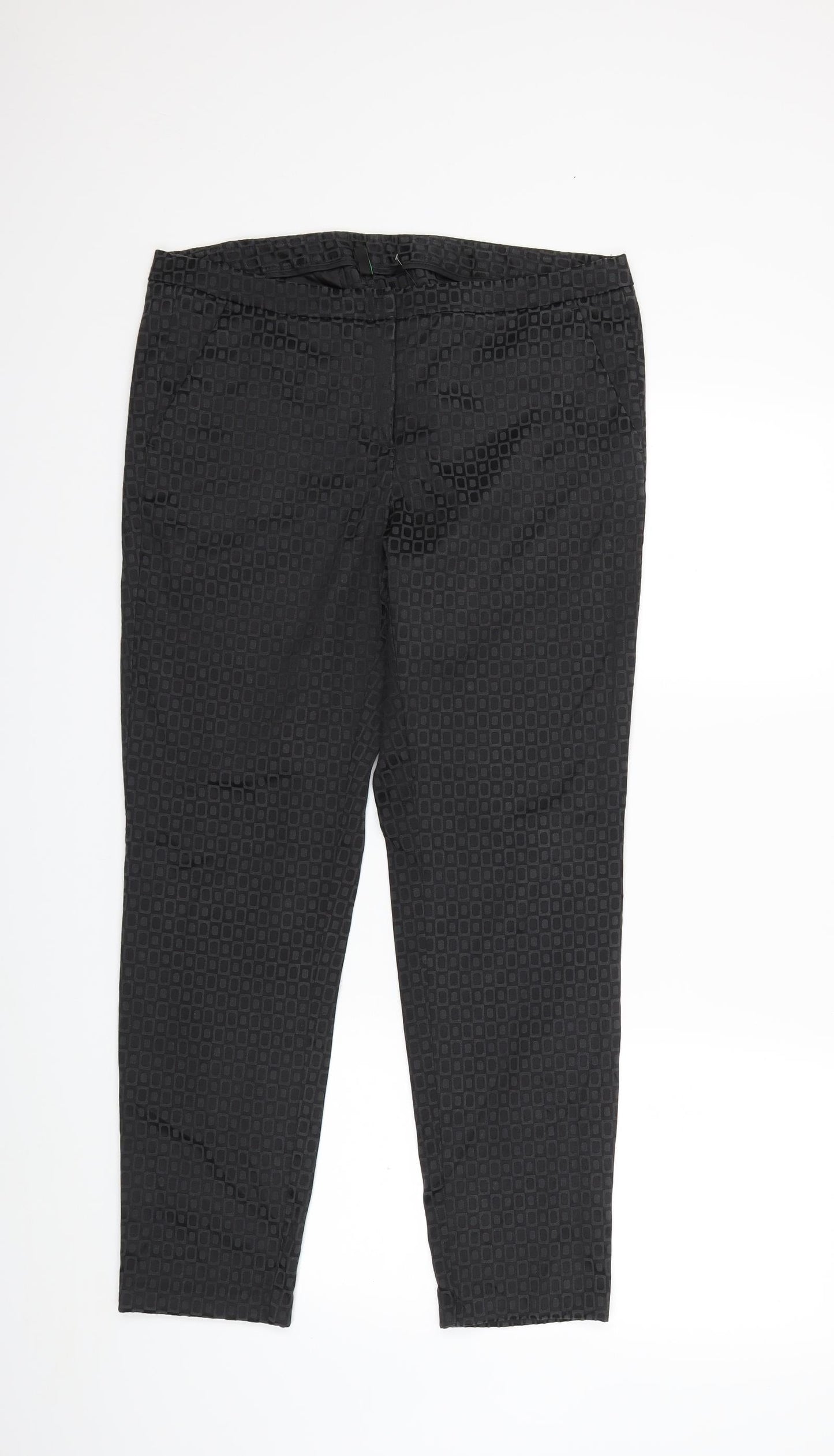 Womens UK Size 14 Preworn Regular Fit  Grey Trousers