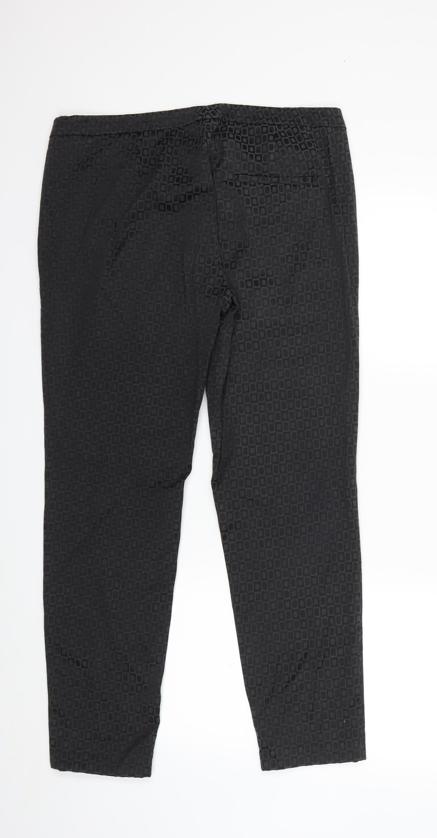 Womens UK Size 14 Preworn Regular Fit  Grey Trousers