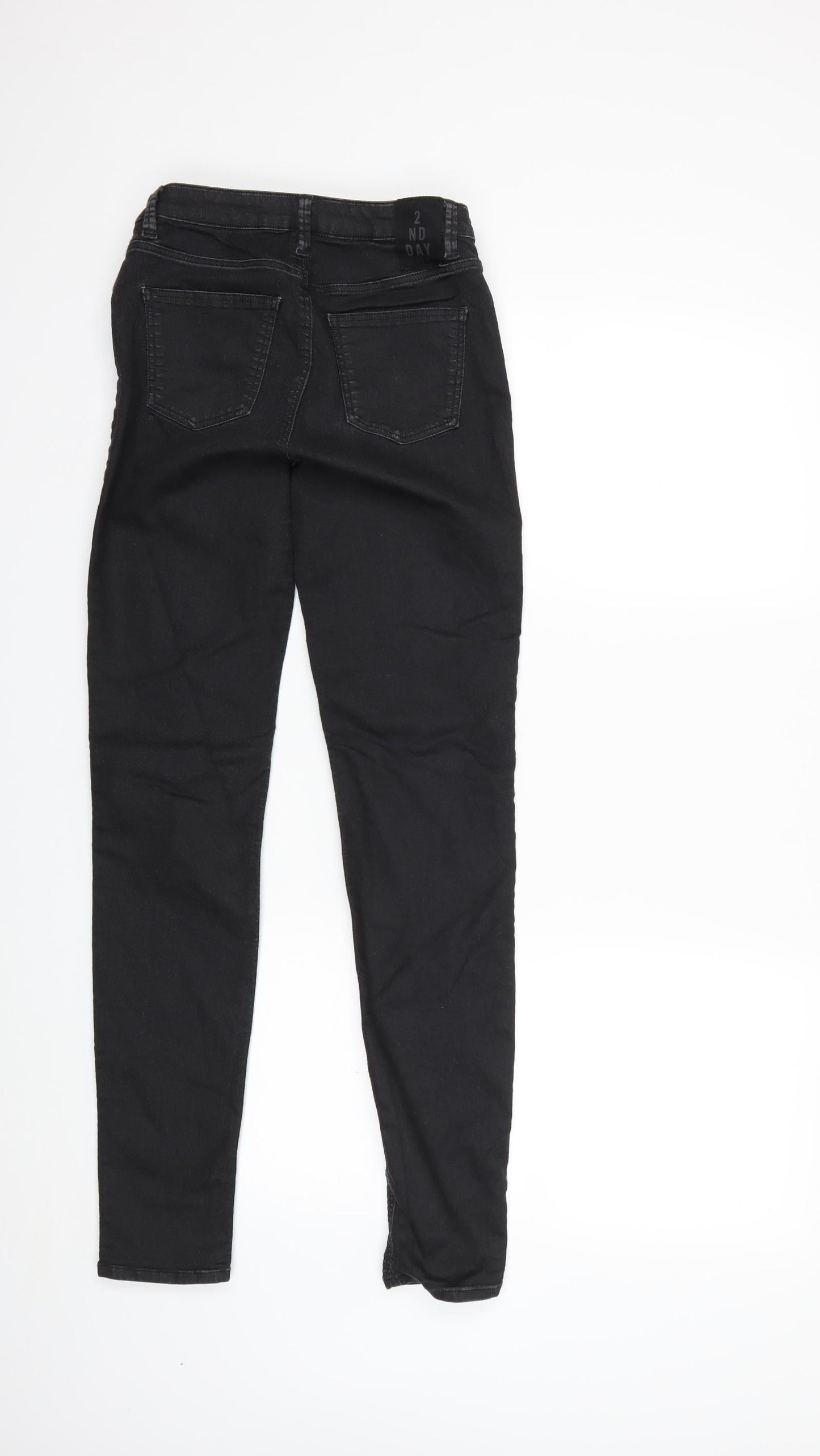2nd Day Womens Black  Denim Skinny Jeans Size 26 in L29 in
