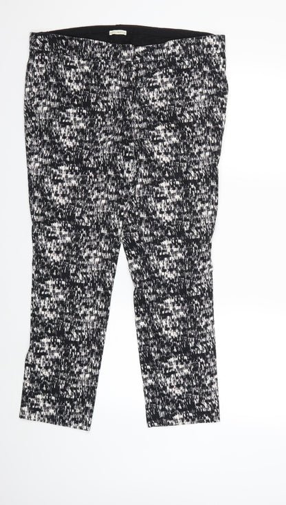 Mercer & Madison Womens Black Geometric  Trousers  Size 36 in L25 in