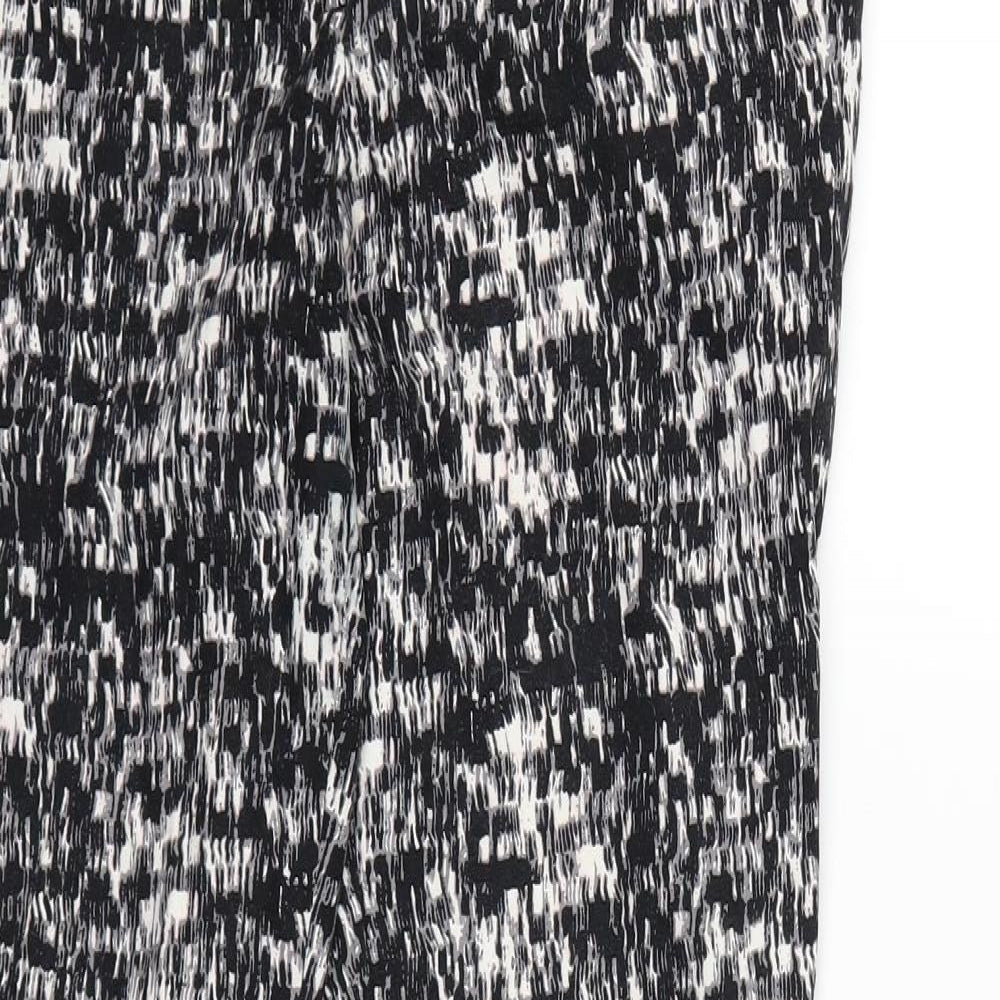 Mercer & Madison Womens Black Geometric  Trousers  Size 36 in L25 in