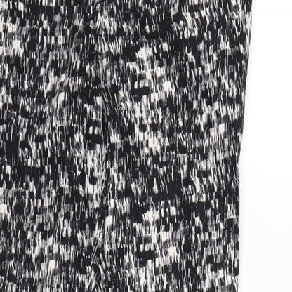 Mercer & Madison Womens Black Geometric  Trousers  Size 36 in L25 in