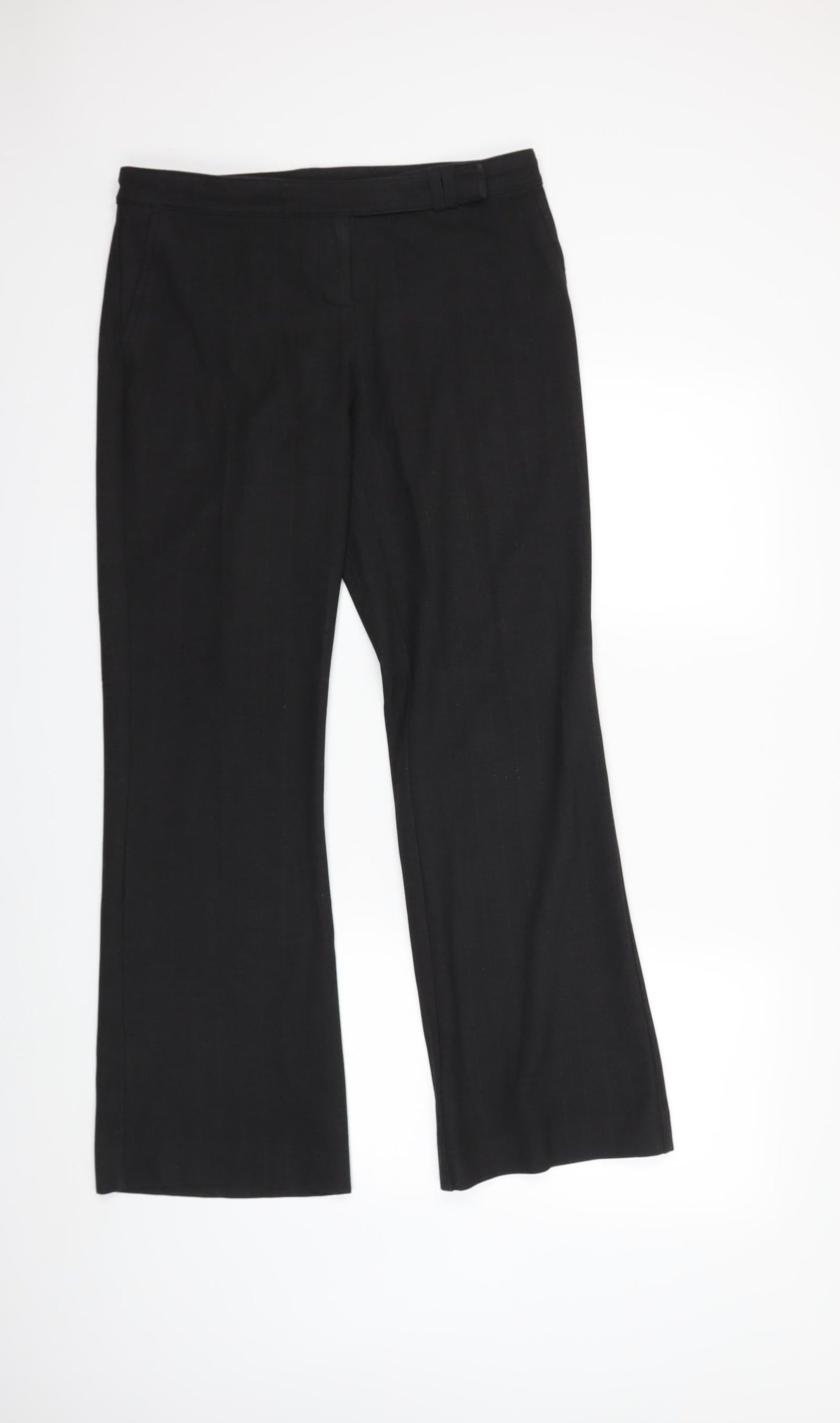 AMARANTO Womens Black Striped  Trousers  Size 12 L30 in