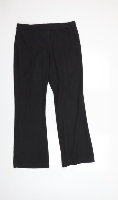 AMARANTO Womens Black Striped  Trousers  Size 12 L30 in