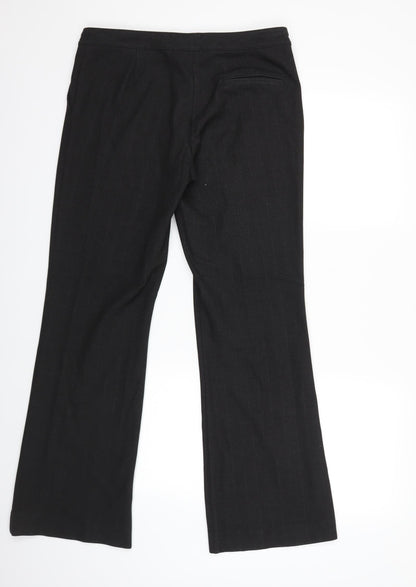 AMARANTO Womens Black Striped  Trousers  Size 12 L30 in