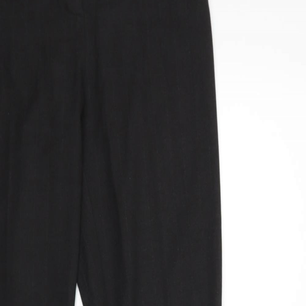 AMARANTO Womens Black Striped  Trousers  Size 12 L30 in