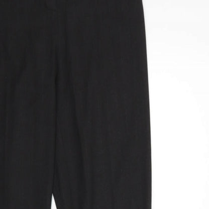 AMARANTO Womens Black Striped  Trousers  Size 12 L30 in