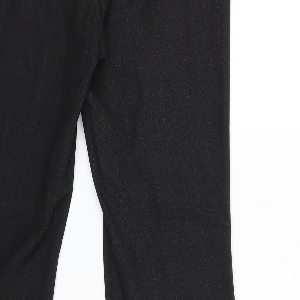 AMARANTO Womens Black Striped  Trousers  Size 12 L30 in