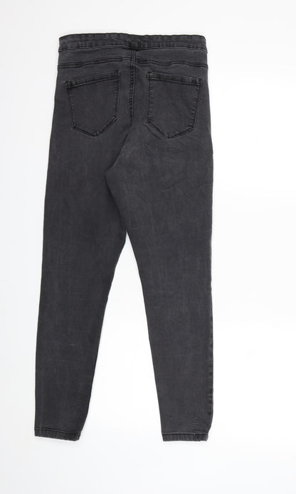 Denim & Co. Womens Black  Denim Skinny Jeans Size 14 L27 in