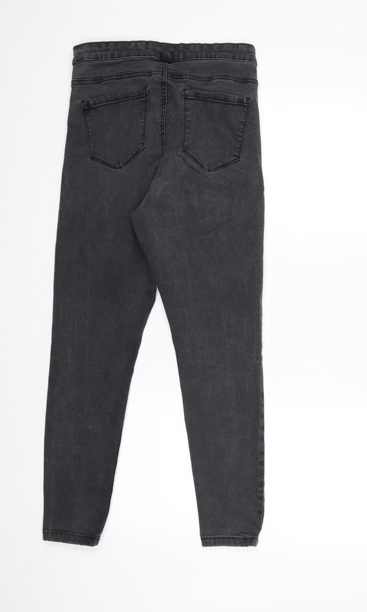 Denim & Co. Womens Black  Denim Skinny Jeans Size 14 L27 in