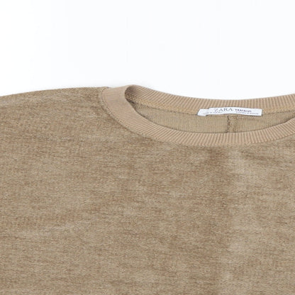 Zara Womens Brown   Pullover Sweatshirt Size M