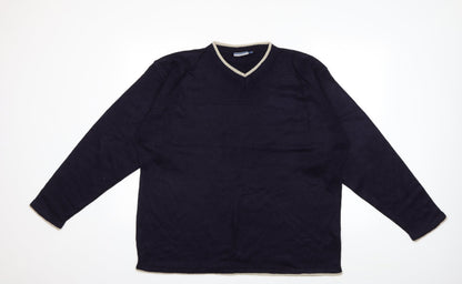 TNX Mens Blue  Knit Pullover Jumper Size L