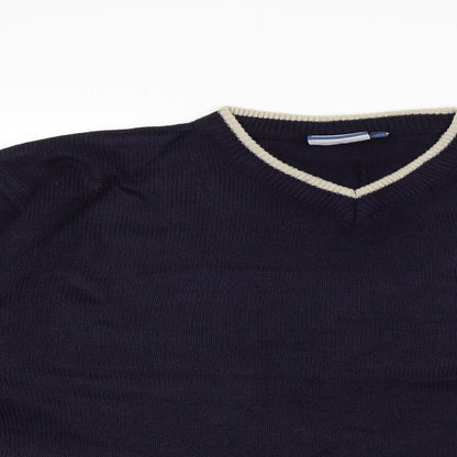 TNX Mens Blue  Knit Pullover Jumper Size L