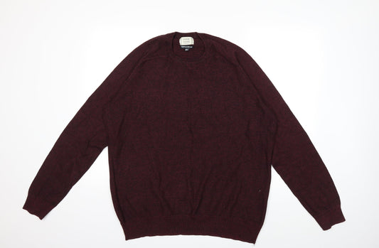 George Mens Red  Knit Pullover Jumper Size XL