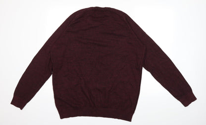 George Mens Red  Knit Pullover Jumper Size XL