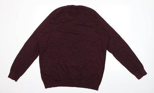 George Mens Red  Knit Pullover Jumper Size XL