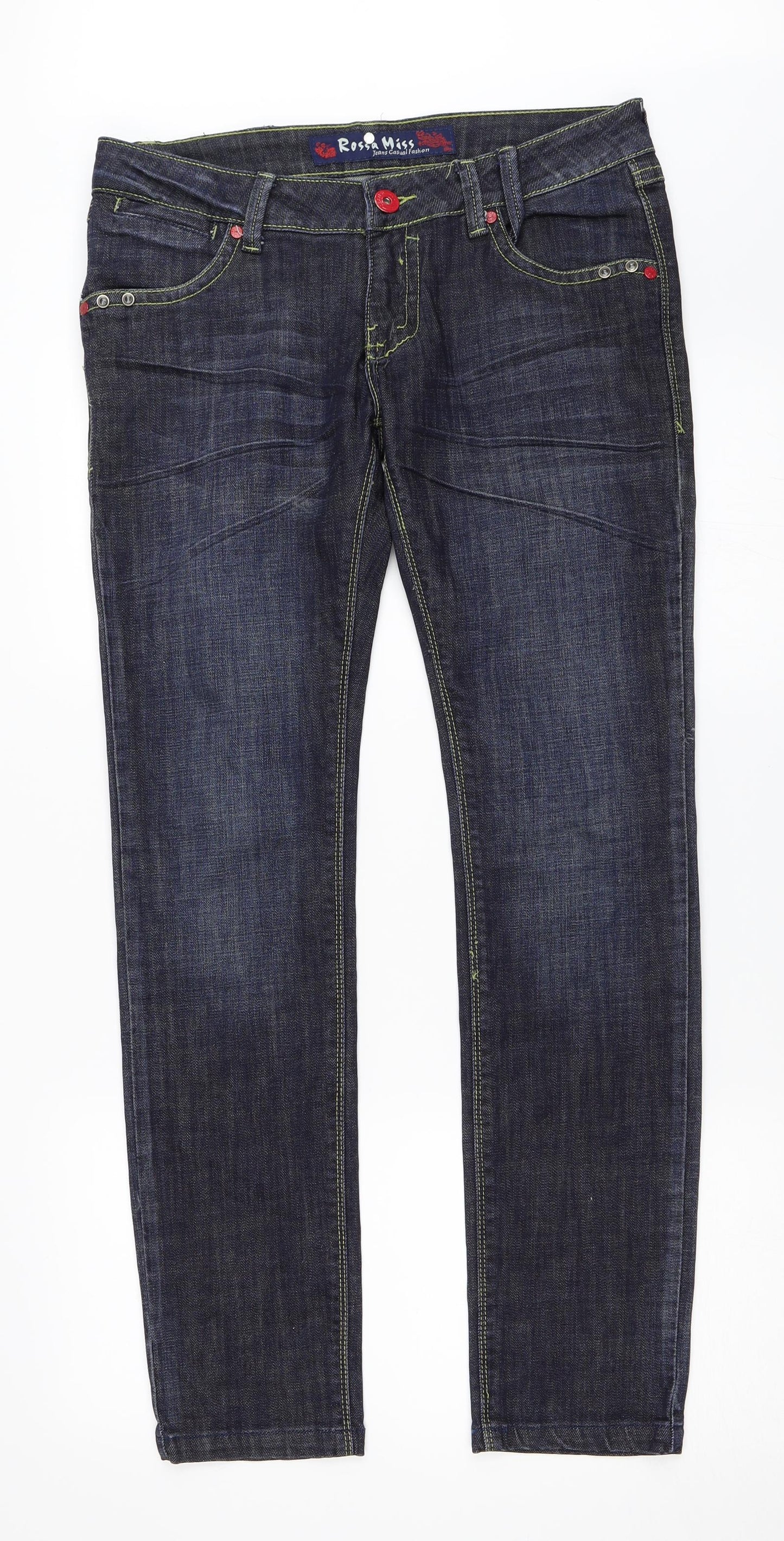 Rossa Miss Womens Blue  Denim Straight Jeans Size 31 in L31 in