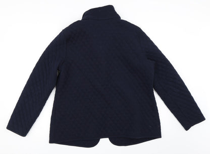 Womens UK Size 16 BM Casual Blue Quilted Coat