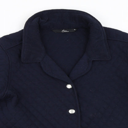 Womens UK Size 16 BM Casual Blue Quilted Coat