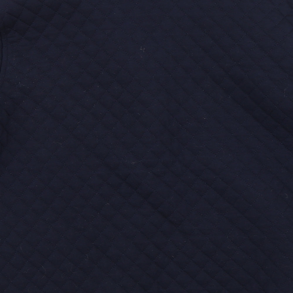 Womens UK Size 16 BM Casual Blue Quilted Coat