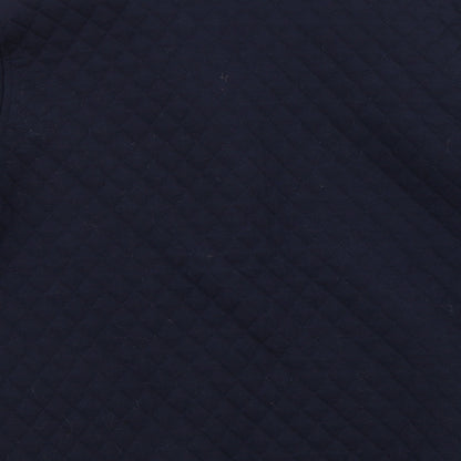 Womens UK Size 16 BM Casual Blue Quilted Coat