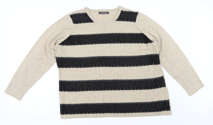 Bonmarché Womens Beige Pullover Jumper Size L