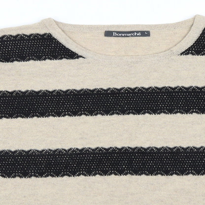 Bonmarché Womens Beige Pullover Jumper Size L