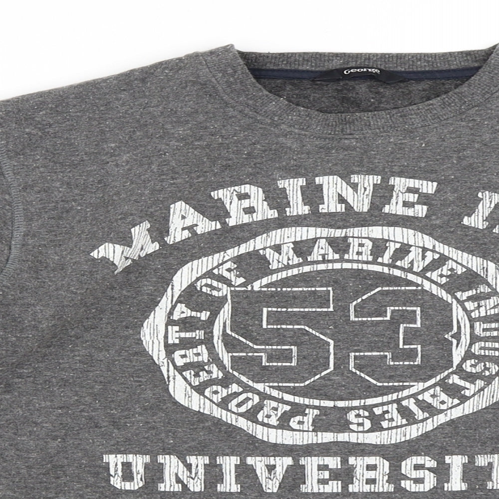 George Boys Grey   Pullover Sweatshirt Size 11-12 Years