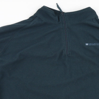 Womens UK Size L Mountain Warehouse Blue Henley Sweatshirt