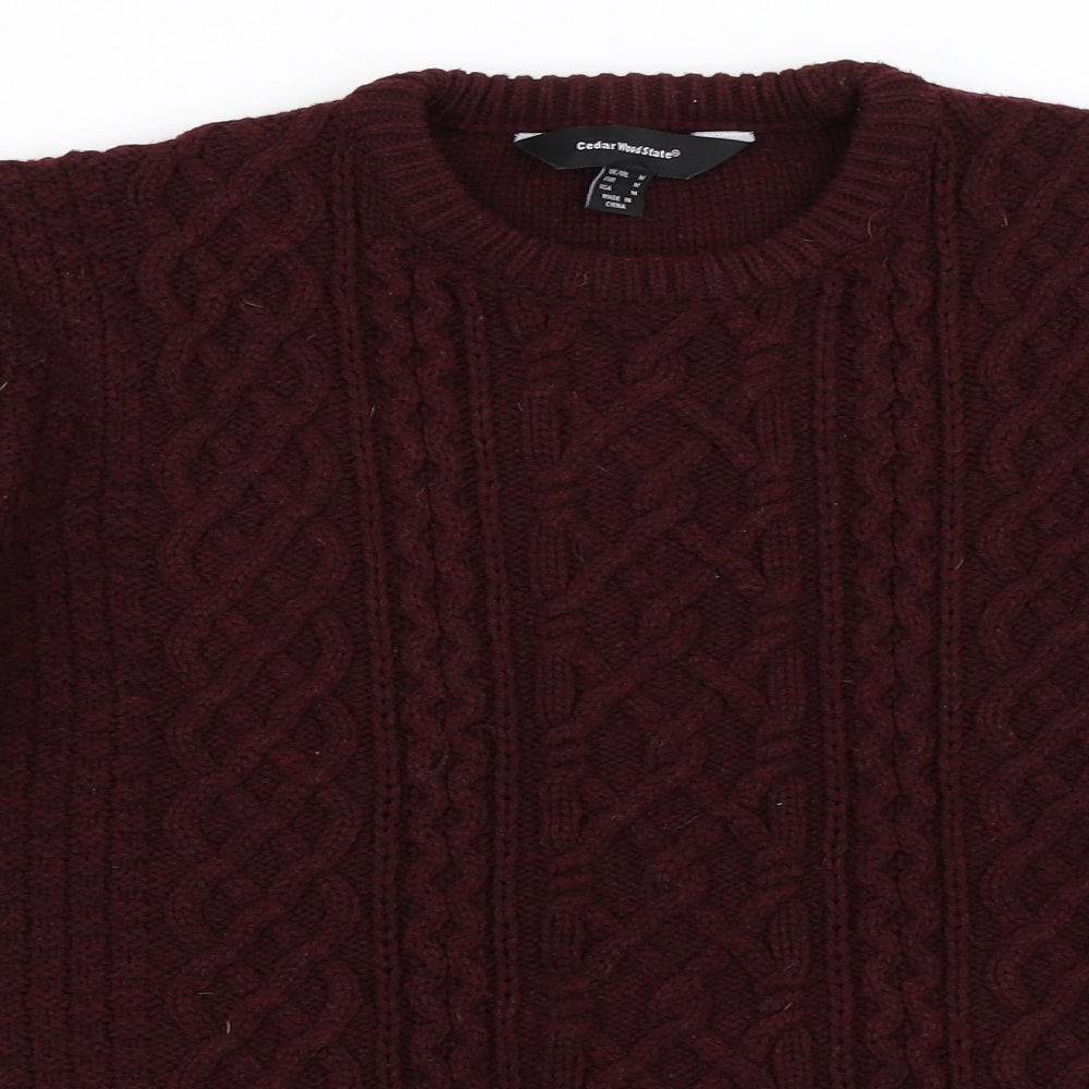 Cedar Wood State Mens Red   Pullover Jumper Size M