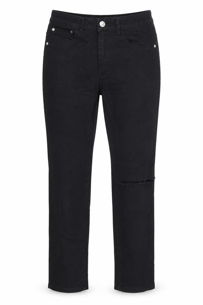 Womens UK Size M Bik bok Regular Fit Straight Black Jeans