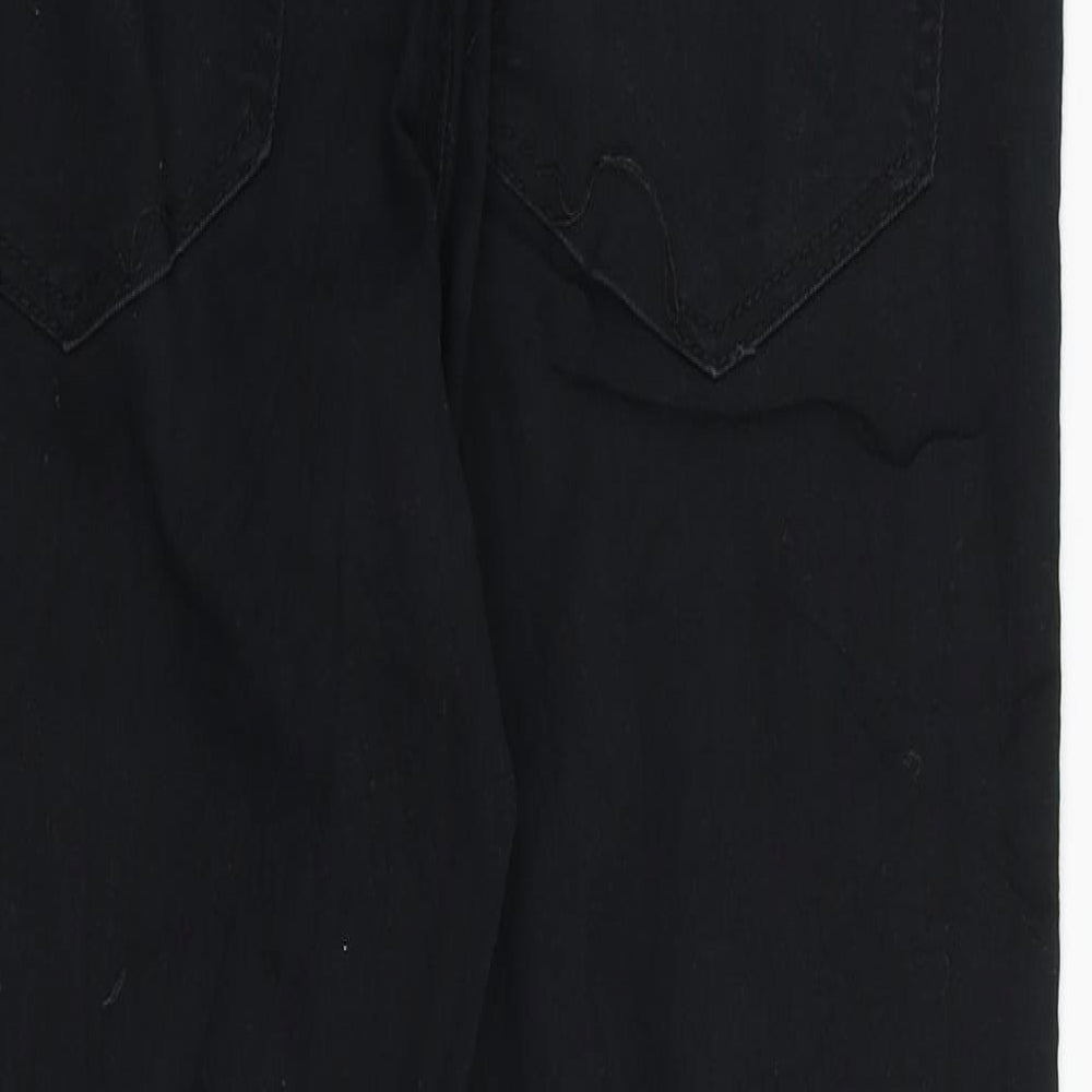 Womens UK Size M Bik bok Regular Fit Straight Black Jeans