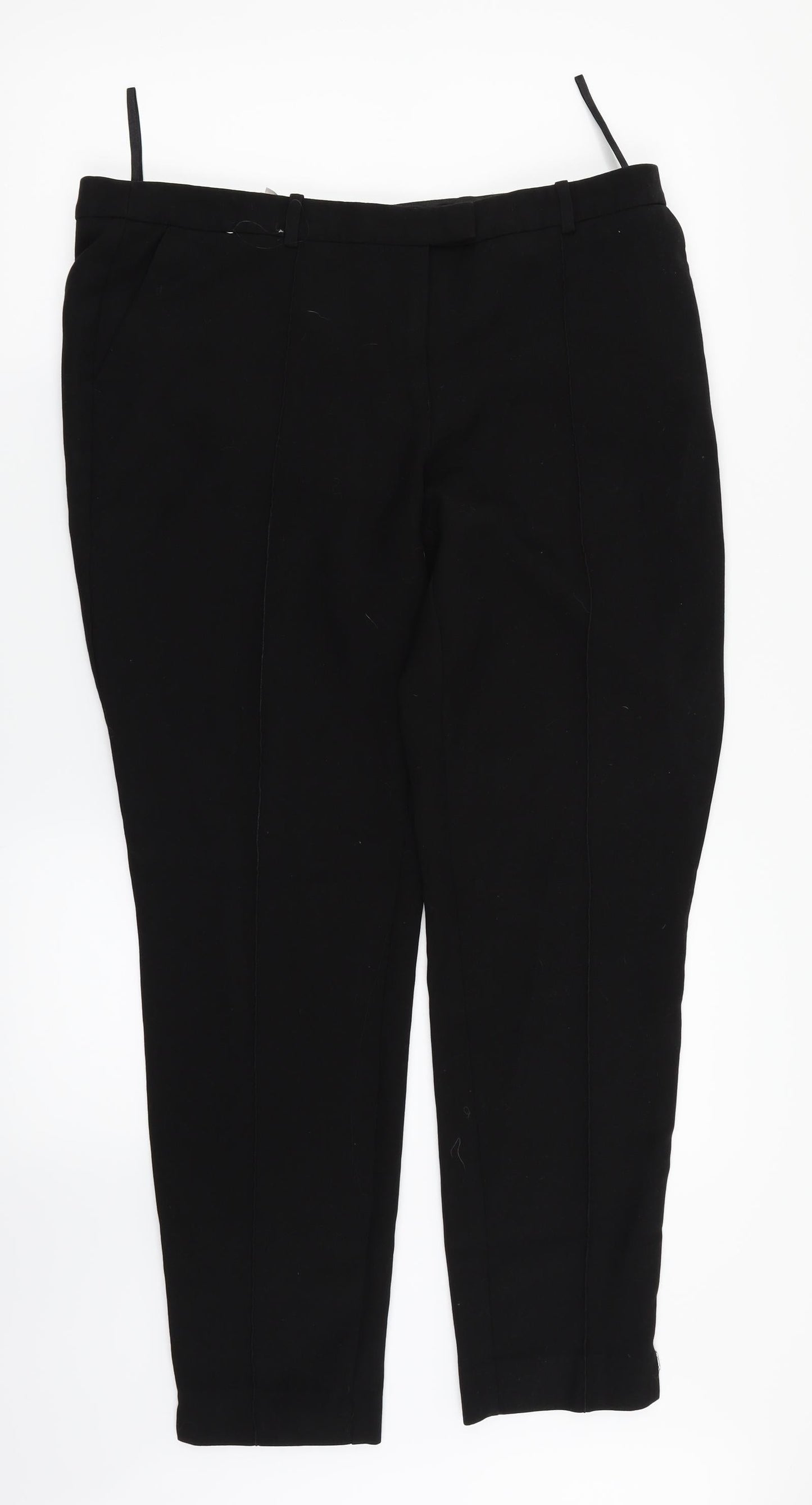 Womens UK Size 14 NEXT Regular Fit Dress Pants Black Trousers