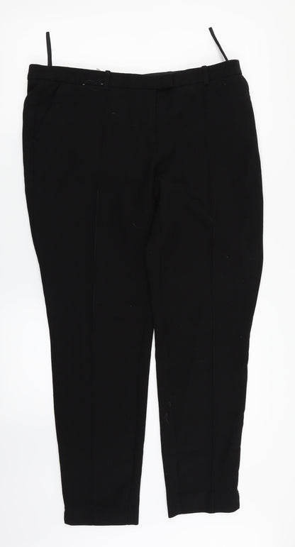 Womens UK Size 14 NEXT Regular Fit Dress Pants Black Trousers