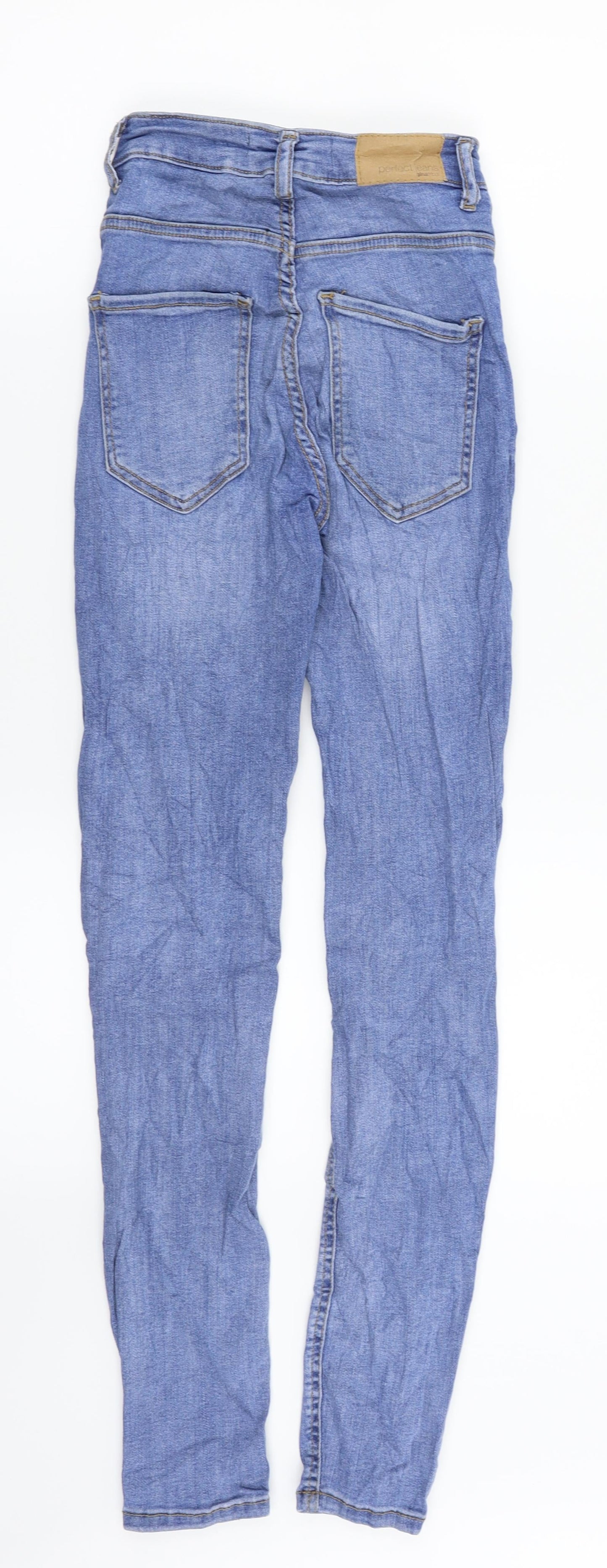 Womens UK Size XS Ginatricot Regular Fit Skinny Blue Jeans