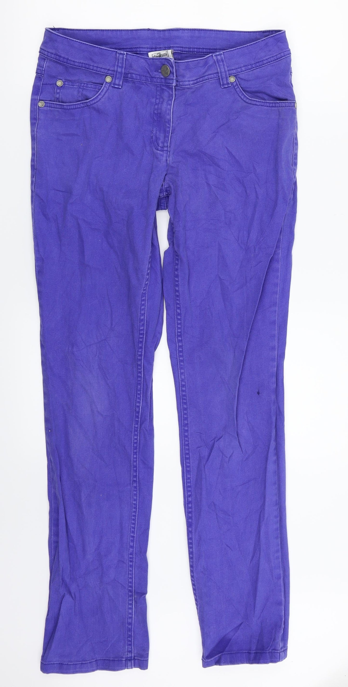 Womens UK Size 12 Up Fashion Regular Fit Straight Blue Jeans