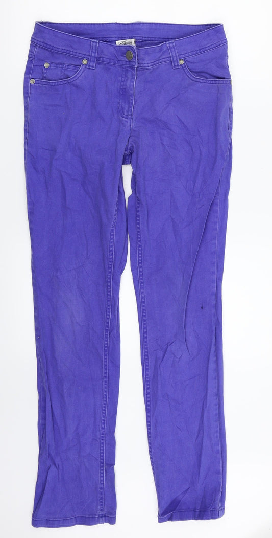 Womens UK Size 12 Up Fashion Regular Fit Straight Blue Jeans
