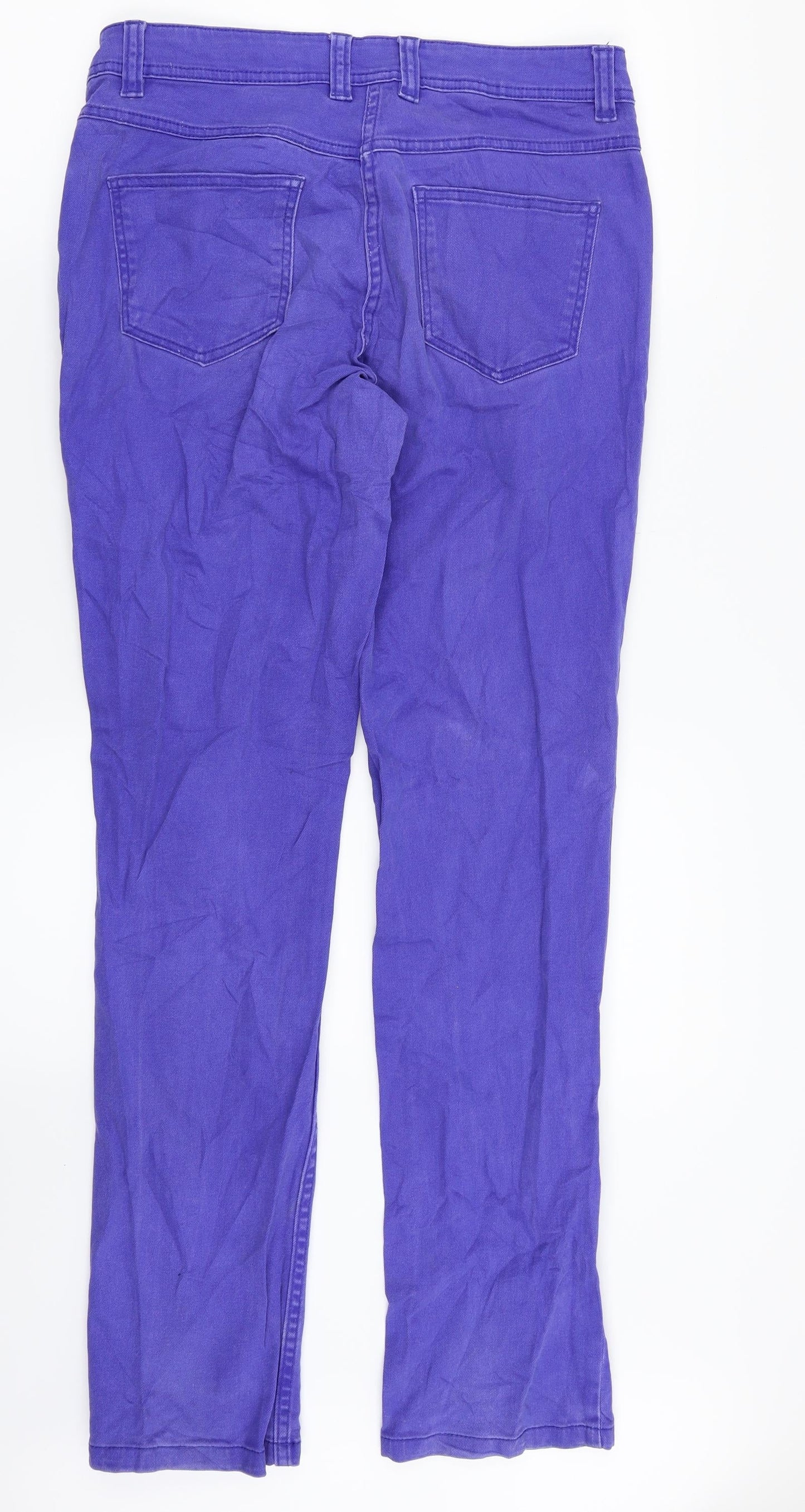 Womens UK Size 12 Up Fashion Regular Fit Straight Blue Jeans