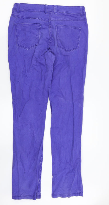 Womens UK Size 12 Up Fashion Regular Fit Straight Blue Jeans